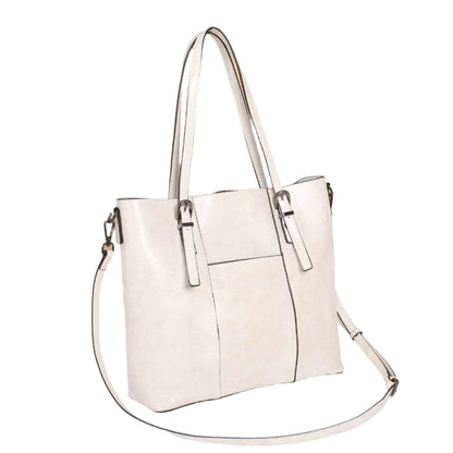 Spacious and stylish genuine leather cowhide messenger tote, perfect for everyday use with a durable and elegant design