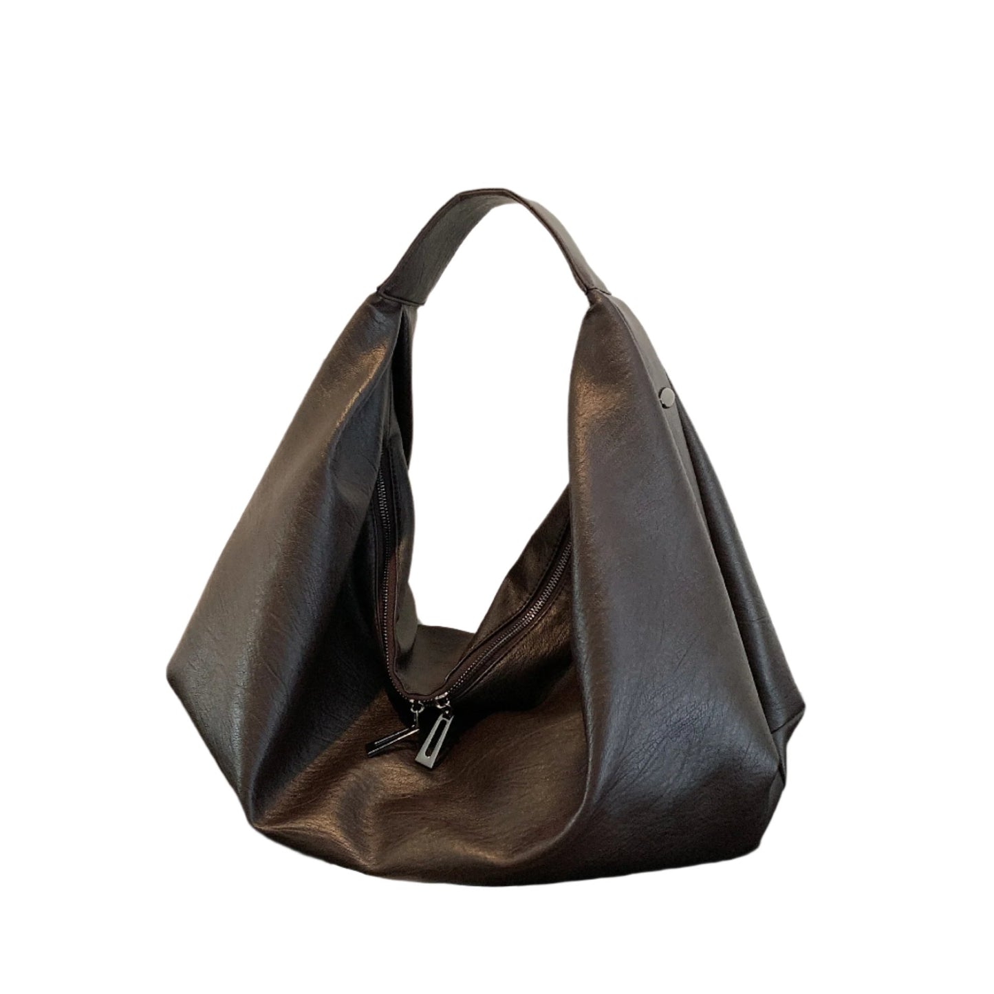 Large capacity fashion shoulder tote in European and American street style, ideal for everyday use, available in black, brown, and coffee.