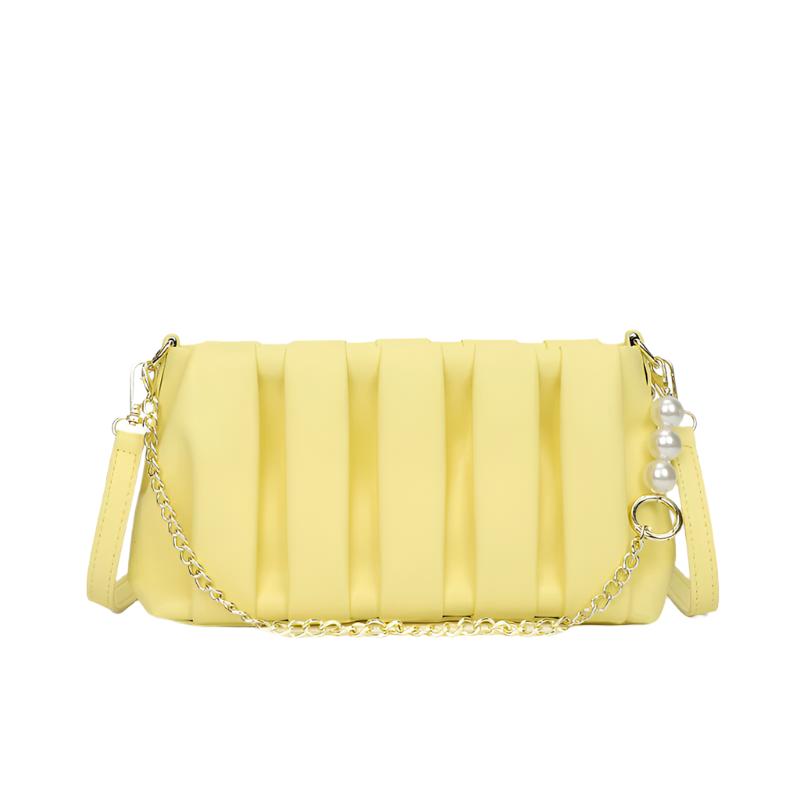 Pleated underarm bag, stylish and soft PU shoulder bag for women, perfect for everyday use.