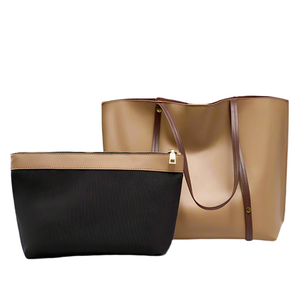 Niche soft leather large shoulder tote, genuine leather with a retro style, ideal for everyday use.